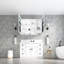 Armoire de rangement pour salle de bain miroir l 48 po x H 36 po - Unité de porte murale, encastrée / en surface 48 po x 36 po en bois blanc, plusieurs compartiments, décor moderne
