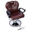 Fauteuil de coiffeur hydraulique pour salon et salon de coiffure, siège en similicuir brun