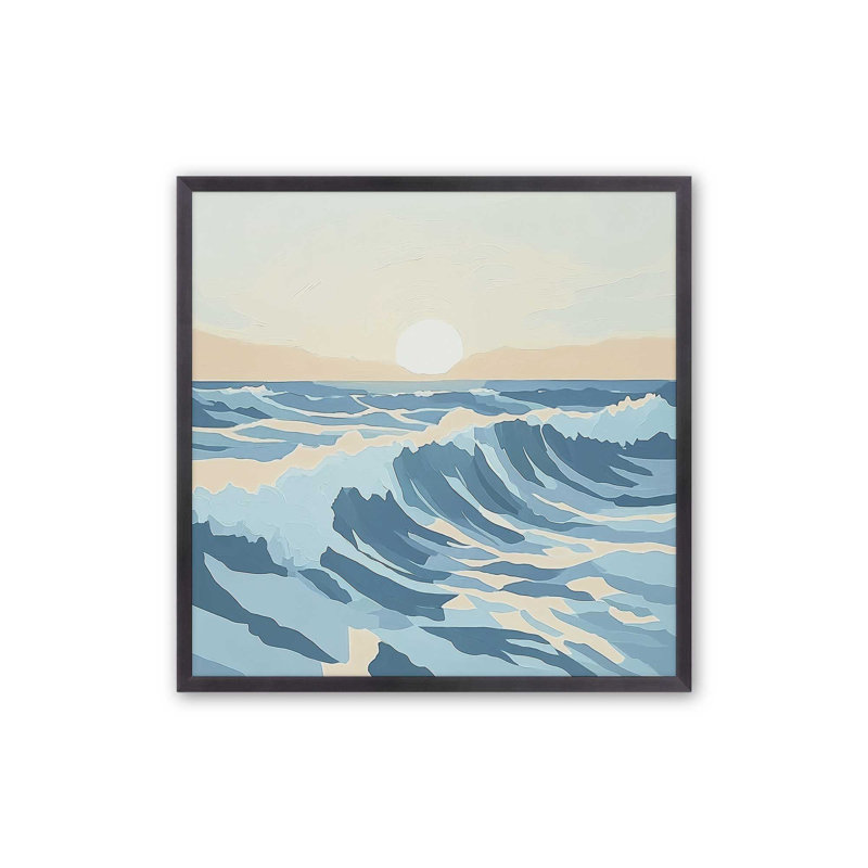 «Ocean Refrain at Dusk II», reproduction d'art, H 13,75 po x l 13,75 po, Zinc patiné