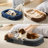 Bedsure Orthopedic Dog Bed for Medium Dogs, Oval Bolster Pet Sofa with Waterproof and Washable Soft Fleece Cover-126133073-129221454