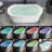 67" x 32" Freestanding Air Soaking Acrylic Bathtub with 208 Jets, 7 Colors LED Lights, Chromatherapy-50844339
