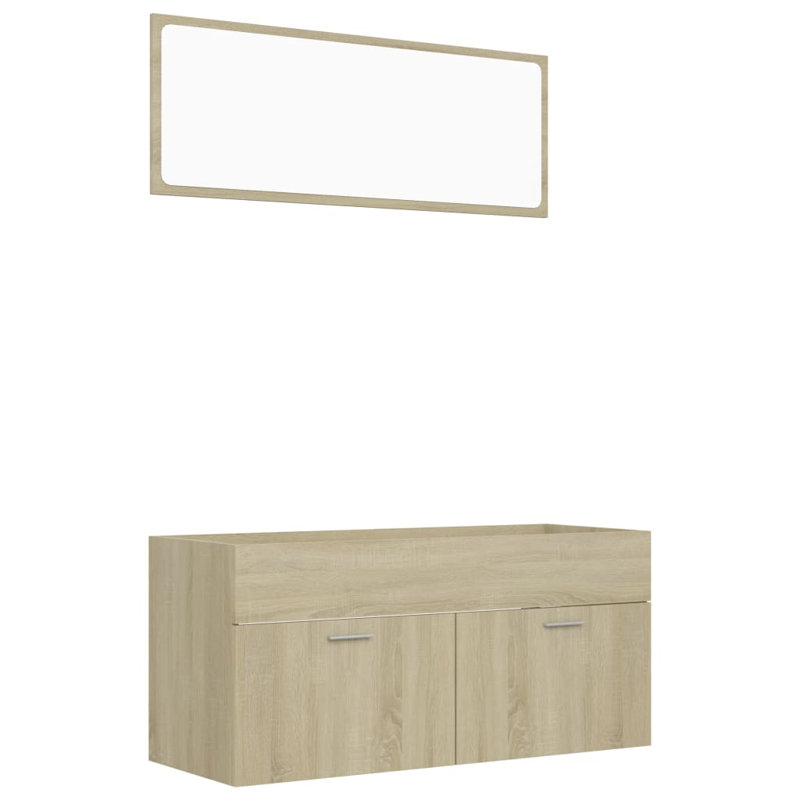 Commode d'appoint à miroir, Brun foncé