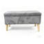Banc de rangement rembourré avec pieds