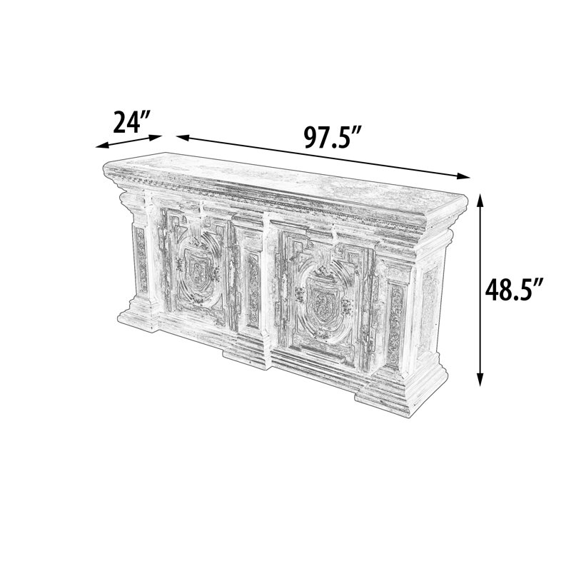 Belruse 97.5'' Solid Wood Sideboard