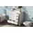 36" White Bathroom Vanity With Ceramic Sink Combo