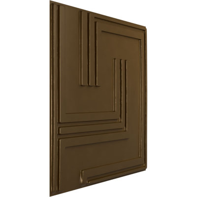 Panneau mural décoratif 3D géométrique EnduraWall l 19 5/8 po x H 19 5/8 po, bronze métallique champagne (couvre 2,67 pieds carrés)