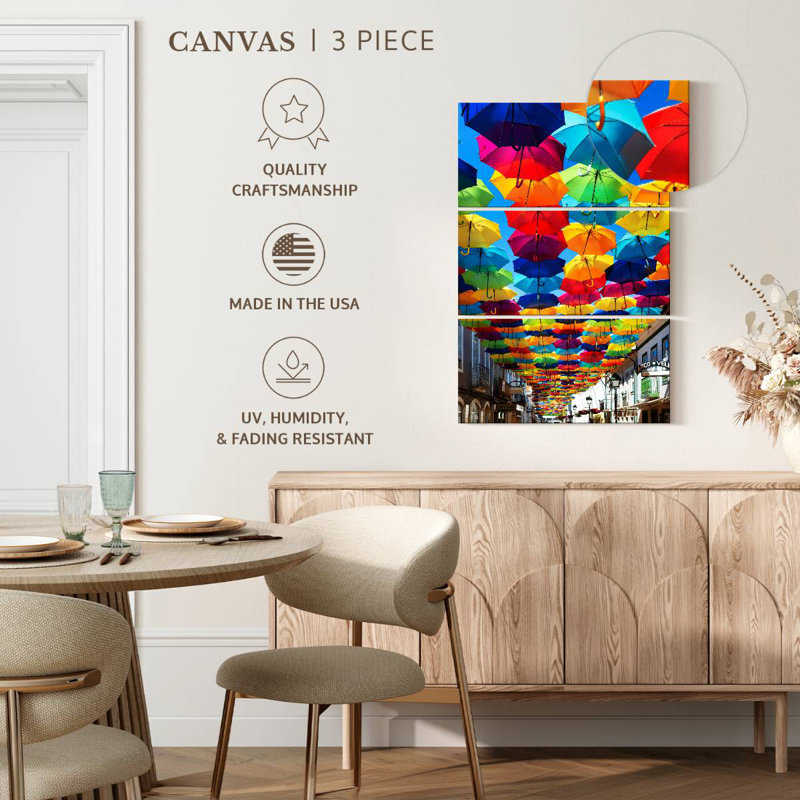Colourful Umbrellas I, 32" H x 20" W