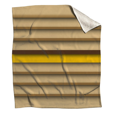 Couvertures à rayures jaunes beiges
