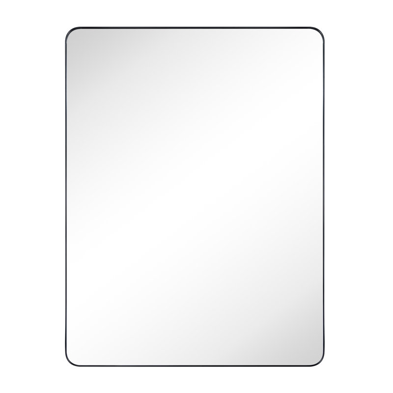 Miroir de salle de bain Kengston, Noir mat, 48 po x 36 po