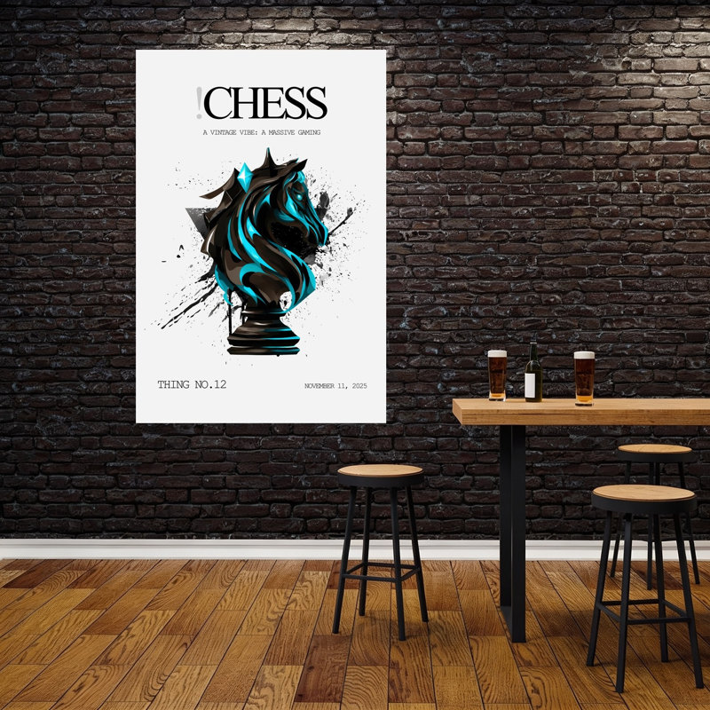 Art moderne cheval géométrique abstrait chevalier moderne, 60" H x 40" W