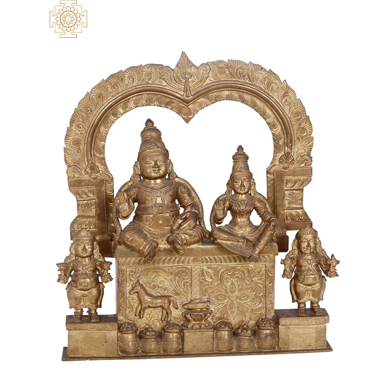 Figurine Lord Kubera avec la déesse Lakshmi