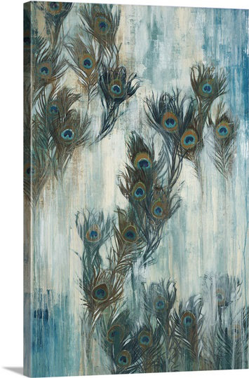 «Dritana Proud as a Peacock» par Liz Jardine, reproduction d'art sur toile, H 48 po x l 32 po x P 1,25 po
