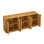 Buffet 67 pouces moderne ondulé, armoire de rangement à contour incurvé, armoire à 6 portes avec fonction de rangement, convenant à la cuisine / chambre à coucher / salon, naturel, L 67,0 po x l 15,7 po x H 27,7 po