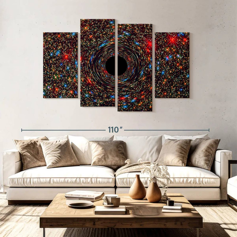 Trou noir Oberle Galaxy M87, H 54 po x l 84 po