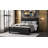 Queen Size Bed Frame With Modern Headboard, Heavy Duty Platform Metal Base, Square Footboard, 13 Sturdy Slats, No Box Spring Needed, Black