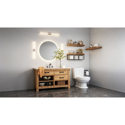 Bathroom Shelves Over Toilet, Set of 3 Wall Mounted Floating Shelves Toilet Paper Storage, Farmhouse Decor, 16 Inch