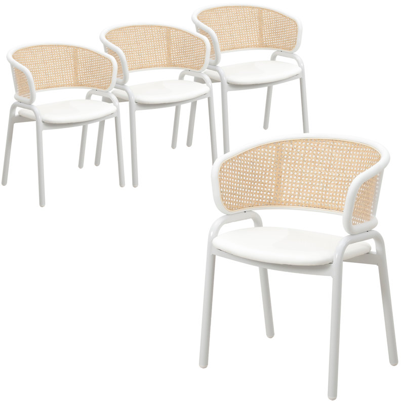 Daishun Ervilla Dining Chair, White, 4