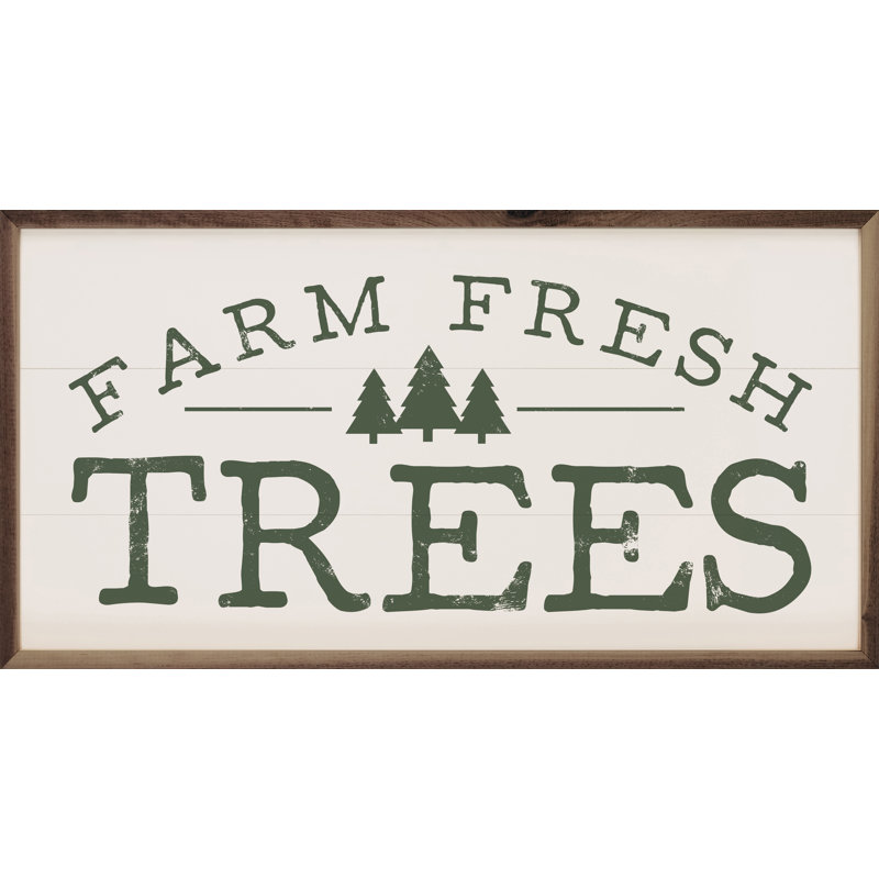 Green Farm, arbres frais, blanc, H 12 po x l 24 po