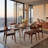 Devin Walnut Solid Wood Top Dining Table