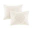 Ensemble d'édredon en chenille de coton touffeté 3 pièces-115820740-115820739