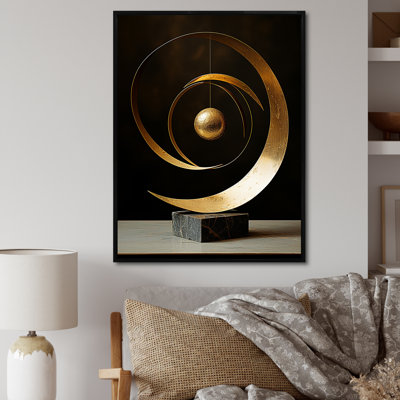 Bronze Balance - art mural encadré abstrait fractal