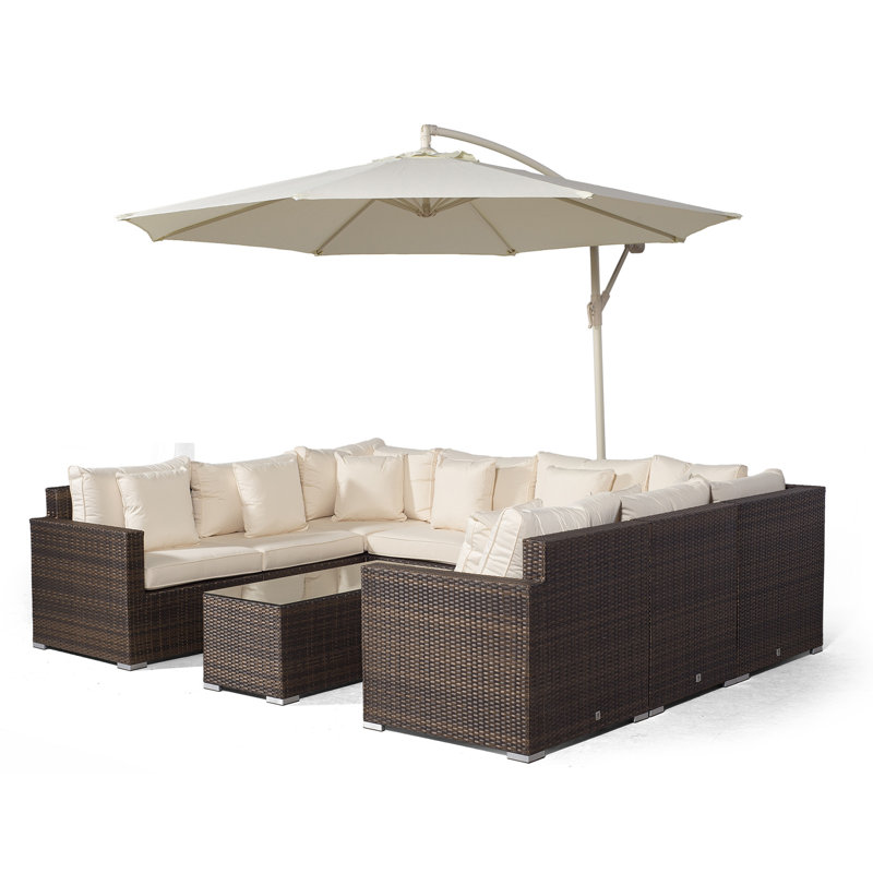 Yancey 5 Seater Rattan Corner Sofa Set