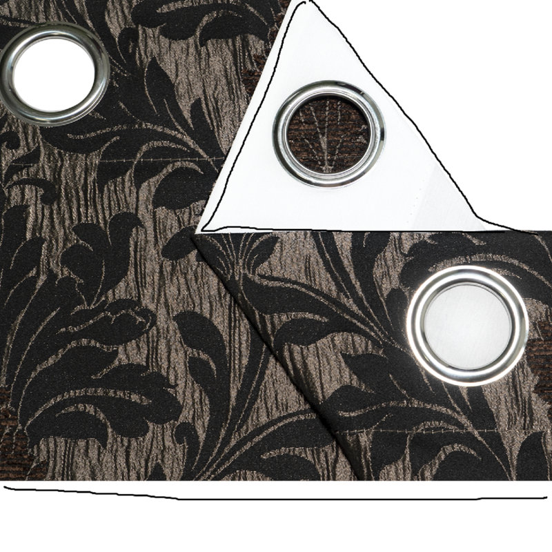 Derzon Room Darkening Curtain Pair, 228cm Width x 183cm Drop, Chocolate
