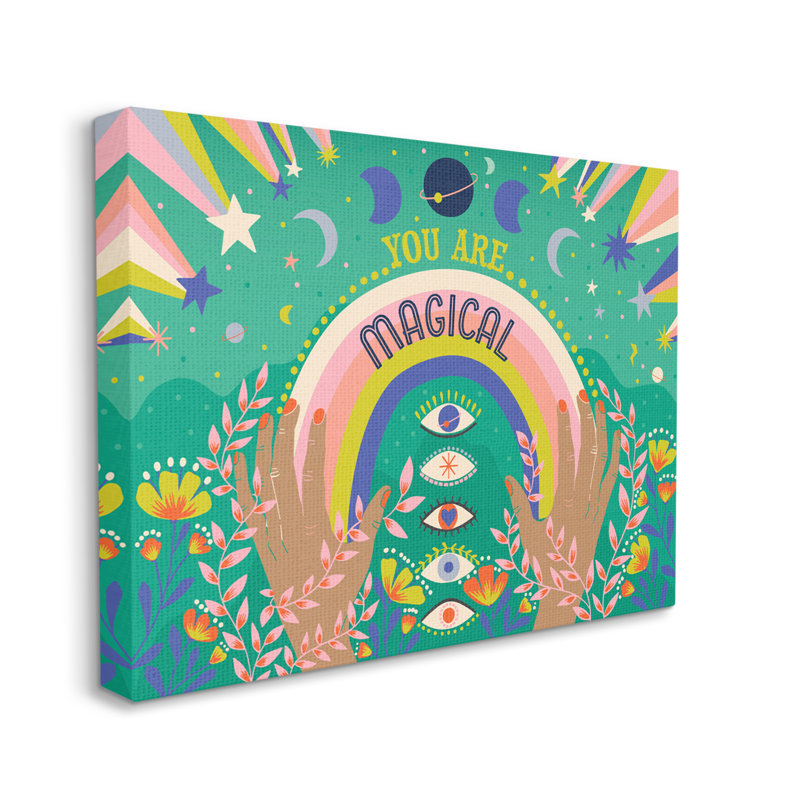 You Are Magical Expression Rainbow Under Constellations, Toile tendue, H 16 po x l 20 po x P 1,5 po