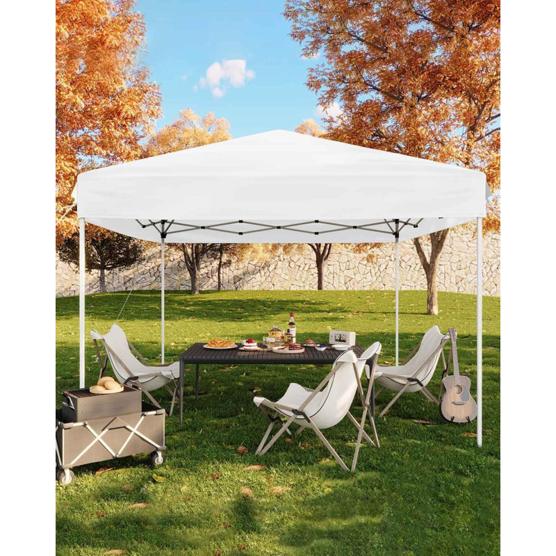 Hobbylane 210D Cover Retractable Patio Awning, White
