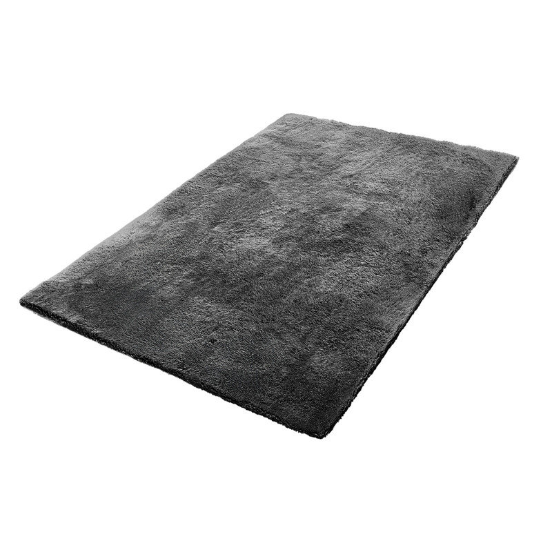 Indoor Plush Area Rugs, 5 x 8 ft Soft Plush Carpet, Furry Shag Area Rugs for Living Room, Bedroom, Sunroom, Modern Home Decor Aesthetic, Non-Shedding, Non-Woven, Slip-Resistant, Dark Gray