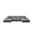 Corduroy 4-Seater U-Shaped Symmetrical Sectional Sofa-869357872