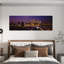 Skyscrapers lit up at dusk Minneapolis Minnesota USA 1 Piece Wrapped Canvas Panoramic Wall Art-887113451
