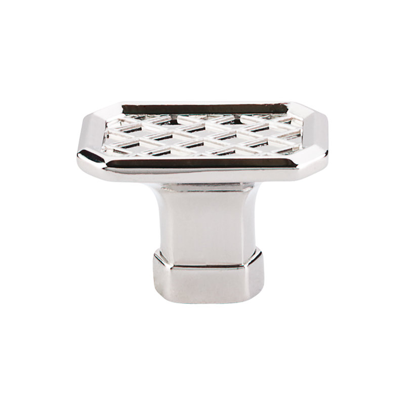 Tower Bridge 1 1/2" Length Geometric Knob, Polished Nickel