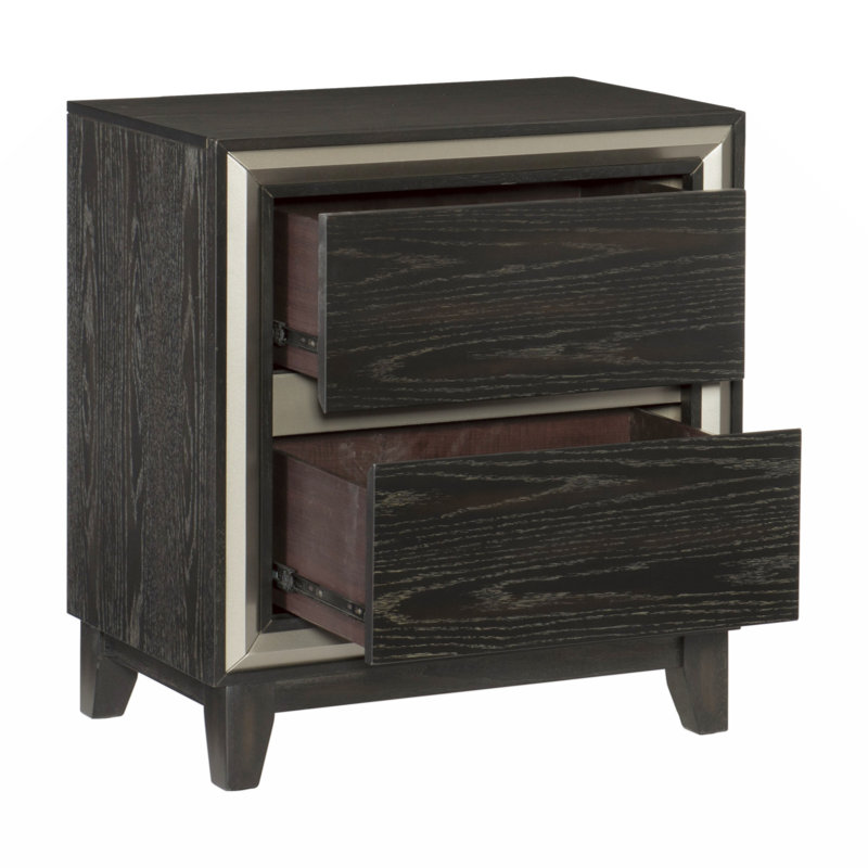 Table de chevet 2 tiroirs Kovach