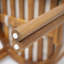 Chaise de salle à manger en bois sans accoudoirs, ensemble de 2