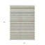 Tapis extérieur lavable rayé 10 pi x 14 pi en lin et vert lime