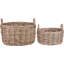 Hand Woven Wicker Laundry Hamper with Handles
