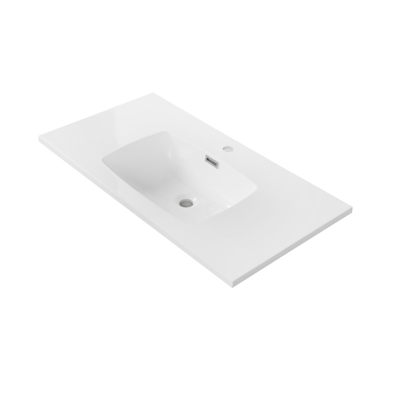 35.4" Solid Surface Resin Streamline Vanity Top