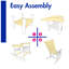 Chaise berçante d'extérieur Hdpe (ensemble de 6)-1098369860