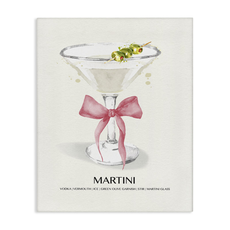 Art mural pastel martini sur toile par Susan Jill bp-990_CN, H 48 po x l 36 po
