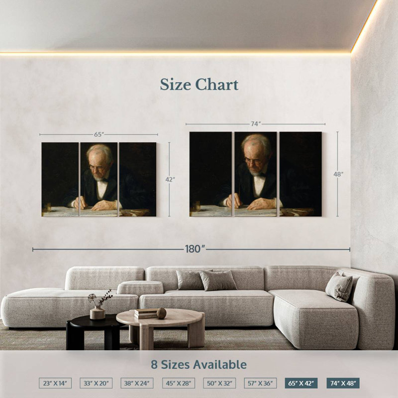 Senne The Writing Master, 42" H x 65" W