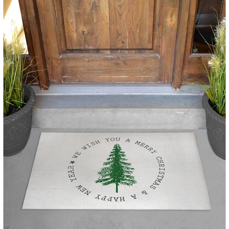 Cheery Christmas Outdoor WaterHog Door Mat