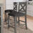 5-Piece Counter Height Rustic Farmhouse Wooden Bar Table Set With 4 Sturdy Dining Chairs And Comfortable Seating.-13298340-13298343