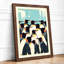 Penguin Cityscape Geometric - Framed Print-1465233896-1465233899