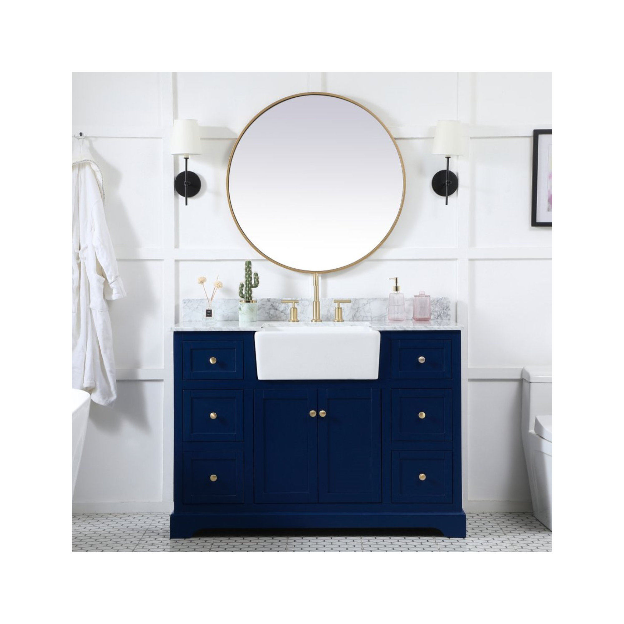 Pardue 48'' Single Bathroom Vanity, Blue