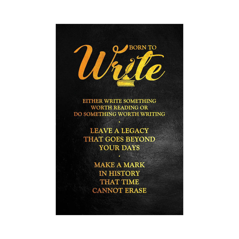 Born To Write by Adrian Baldovino - Wrapped Canvas Painting, 66.04 cm H x 45.72 cm W x 1.91 cm D