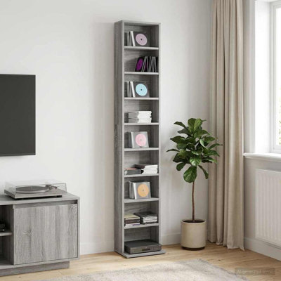 Engineered Wood 175cm H Media Shelves