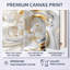 «Whirling River Dynamics Gold and White II - Abstract Spirals», art mural-1612393605-1612393629