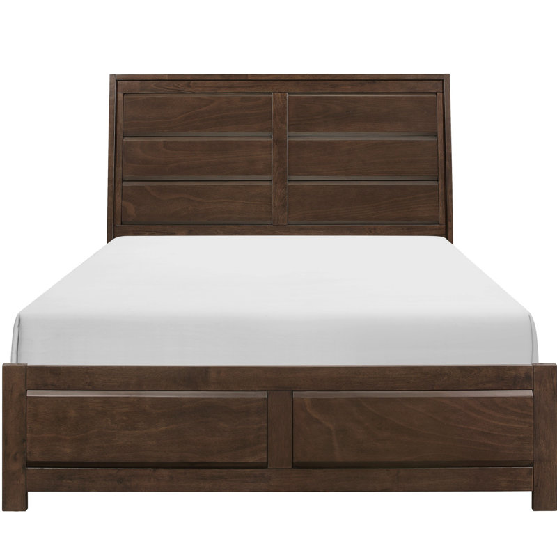 Mobilier de chambre à coucher de style contemporain avec très grand lit espresso et finition bois 1pc