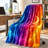 Cozy Starry Night Moon Blanket, Vibrant Gradient Galaxy Plush Throw for Sofa, Couch, Bedroom, Living Room Home Decoration-135620949